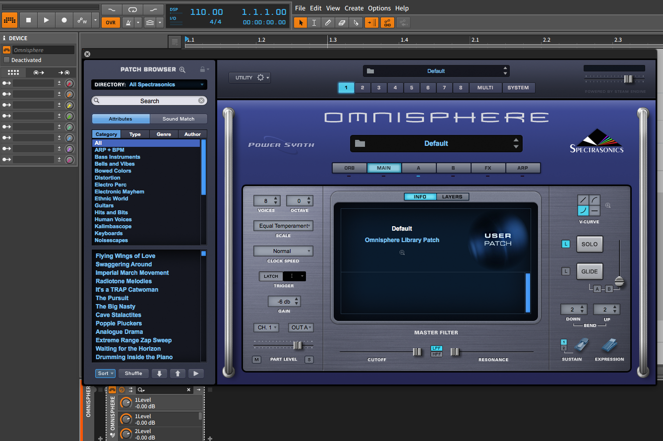 OMnisphere Bitwig