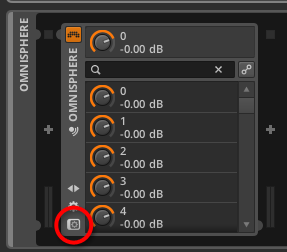 Bitwig Plugin Interface button